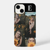 Foto Elegant Monogram Zwart iPhone Hoesje (Achterkant)