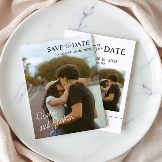 Foto Elegant Save the Date Uitnodiging