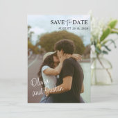 Foto Elegant Save the Date Uitnodiging (Staand voorkant)