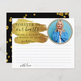 Foto Elegant Share a Memory Funeral Kaart