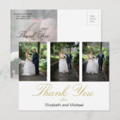 Foto Elegant Wedding Bedankt Briefkaart (Voorkant / Achterkant)