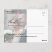 Foto Elegant Wedding Bedankt Briefkaart (Achterkant)