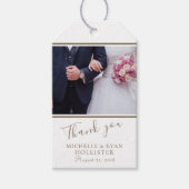 Foto Elegant Wedding Dank je  Cadeaulabel (Voorkant)