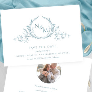 Foto: Elegant Zee Glass Monogram Wedding Save The Date