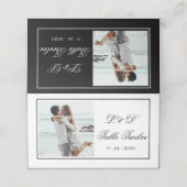 Foto Elegant Zwart Wit Trouwtafel Nummer (Buitenkant ongevouwen)