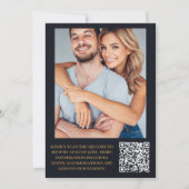 Foto Elegante Art Deco Peacocks Bruiloft Kaart (Achterkant)