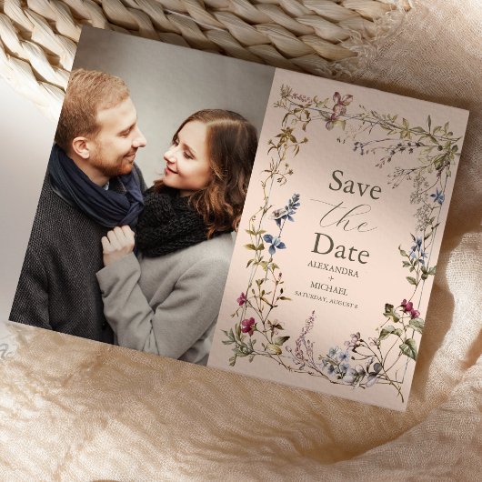 Foto Elegante  bloemenbruiloft Save The Date