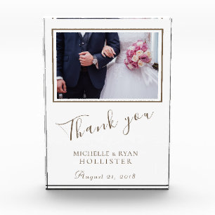 Foto Elegante Dankjewel Bruiloftsfotoblok