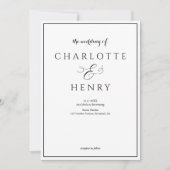 Foto Elegante kalligrafie Script bruiloft Kaart (Voorkant)