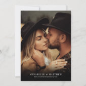 Foto Elegante Minimalistische Boho Bruiloft Save The Date (Achterkant)