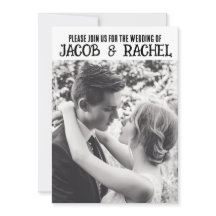 FOTO ELEGANTE MINIMALISTISCHE BRUILOFT UITNODIGING