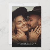 Foto Elegante Script Boho Trouwdag Save The Date (Achterkant)