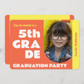 Foto Elementary School Graduation Party Kaart (Voorkant / Achterkant)