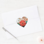 Foto Emerald en Oranje Gerber Daisy Wedding Hart Sticker (Envelop)