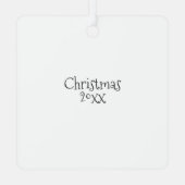 Foto en aangepaste tekst gepersonaliseerd metalen ornament (Achterkant)