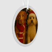 Foto en aangepaste tekst gepersonaliseerd ornament (voorkant)