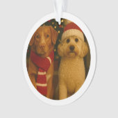 Foto en aangepaste tekst gepersonaliseerd ornament (voorkant)