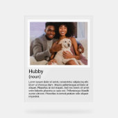 Foto en gepersonaliseerde beschrijving Tekst wijzi Acryl Bord (Voorkant)