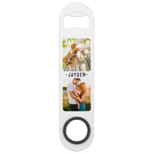 Foto en naam dubbelzijdig openen flesje speed flessenopener