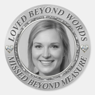 Foto en naam toevoegen ronde sticker