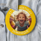  foto en naam Verjaardag Button (In situ)