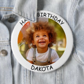  foto en naam Verjaardag Button (In situ)