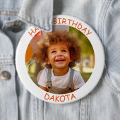  foto en naam Verjaardag Button (In situ)