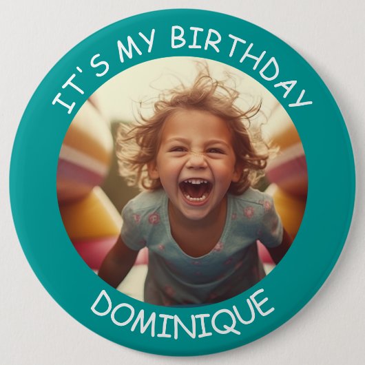  foto en naam Verjaardag Button (Voorkant)