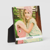 Foto en naamplaatje met standaard Sjabloon Fotoplaat (Voorkant)