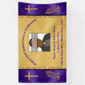 Foto en persoonlijke Jubileum-banner van de kerk Spandoek (Verticaal)