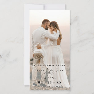 Foto en Script Wedding Save the Date Bladwijzer