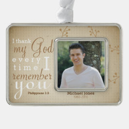 Foto- en scriptgeheugen verzilverd kader ornament