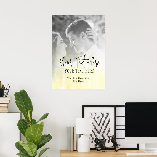 Foto- en scripttekst Poster (Thuiskantoor)