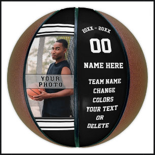 Foto en tekst Aangepaste Basketball Uw kleur Basketbal