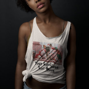 Foto en tekst aangepaste hotyoga toevoegen tanktop