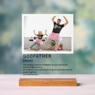 Foto en tekst Gepersonaliseerde Godfather Beschrij Acryl Bord