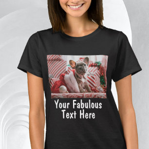 Foto en tekst toevoegen Aangepast T-shirt