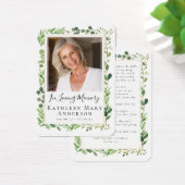 Foto Eucalyptus Funeral Memorial Prayer Kaart (Bureau)