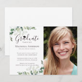 Foto Eucalyptus Graduation Party Kaart (Voorkant / Achterkant)