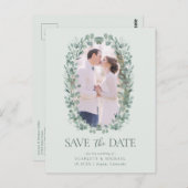 Foto Eucalyptus Save the Date Briefkaart (Voorkant / Achterkant)