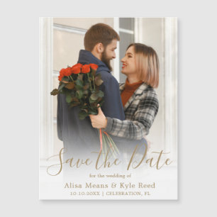 Foto Fade Save the Date Aankondiging Magneet