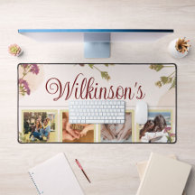 Foto Familie Gepersonaliseerde Desktop Mat, Muisma