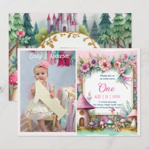 FOTO Feeënprinses Verjaardagsfeest Roze Fairycore Kaart