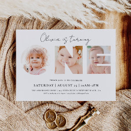 Foto: First Birthday, 1st Birthday Invitation Kaart