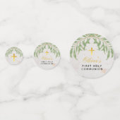 Foto: First Communy Greenery Faux Gold Marble Confetti (Achterkanten)