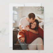 Foto Floral Chic Wedding Save the Date Invitation Kaart (Achterkant)