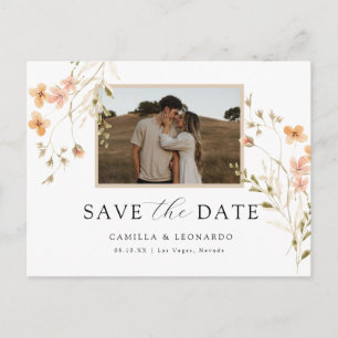 Foto Floral Save the Date Briefkaart