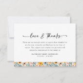 Foto Floral Script Funeral Bedankkaart (Voorkant)