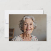 Foto Floral Script Funeral Bedankkaart (Achterkant)