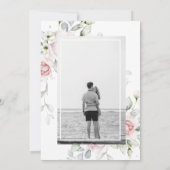 Foto Floral | Uitnodiging tot Waterverf bruiloft (Achterkant)